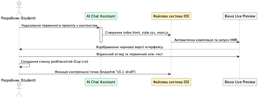 Генерація та фіксація чорнової версії
