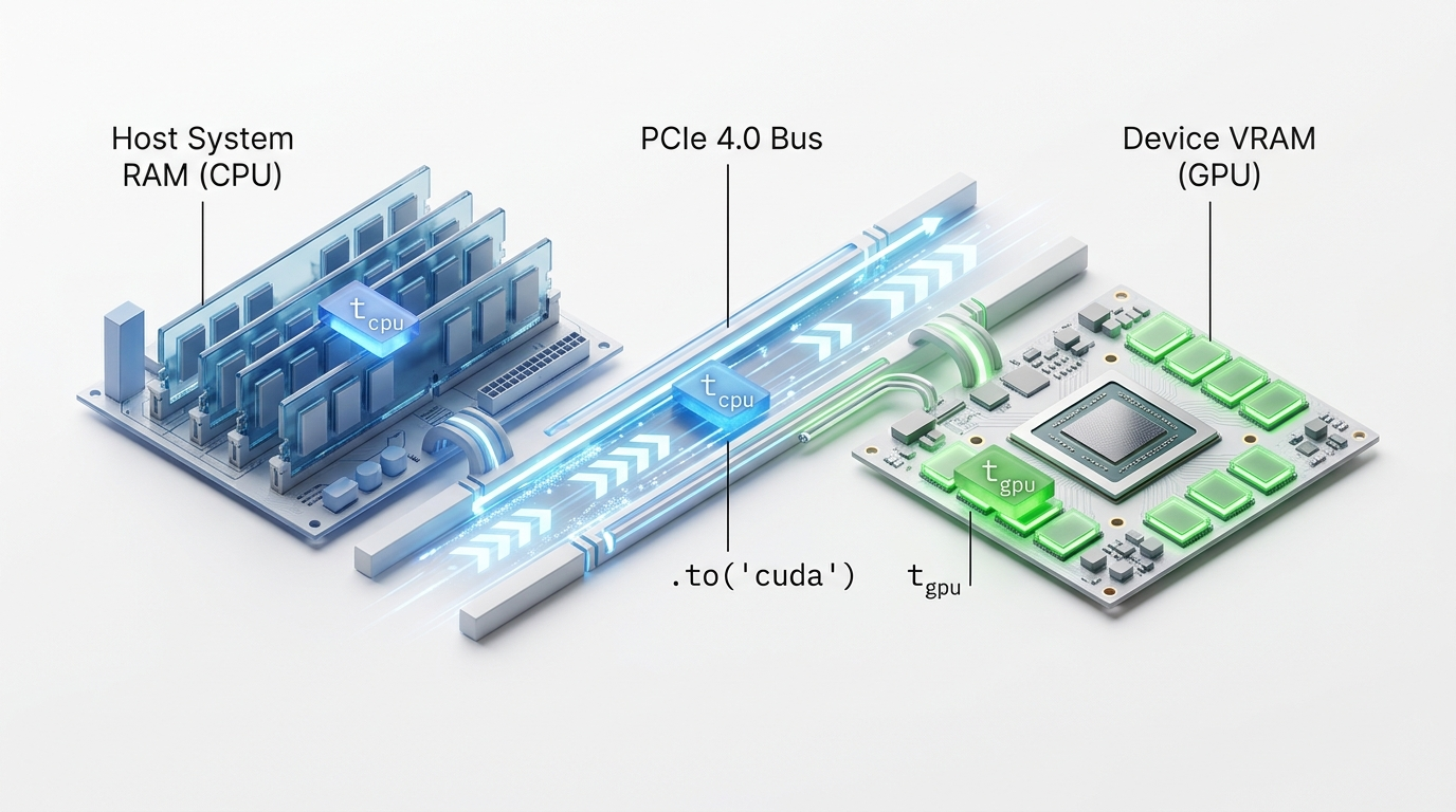 Міграція тензорів між системною пам'яттю CPU Host та відеопам'яттю GPU VRAM