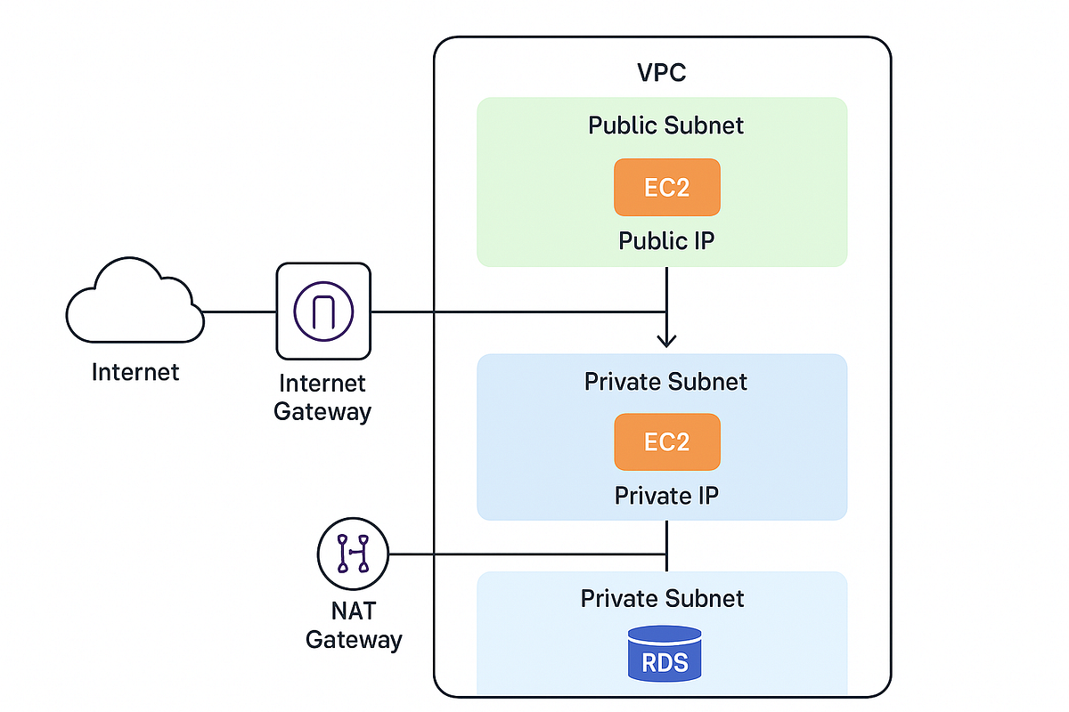 Elastic IP static public IP address attached to EC2 instance diagram