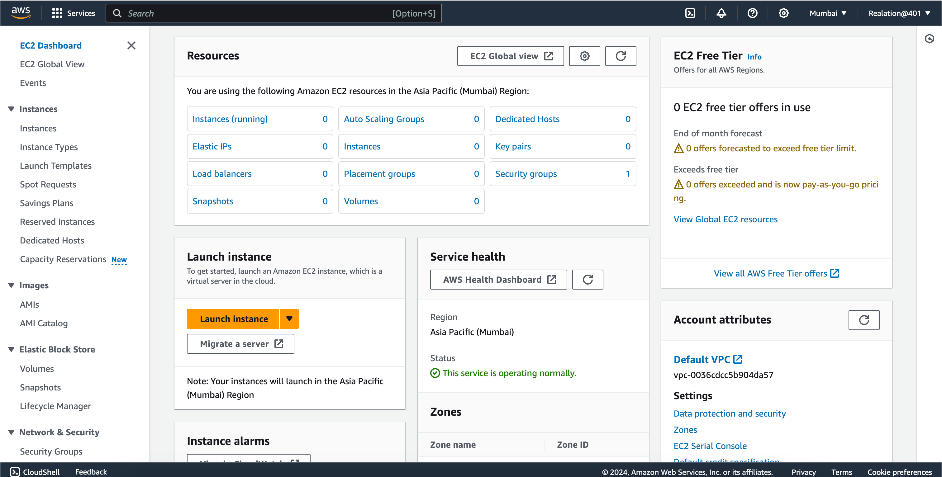 AWS EC2 instance launch tutorial step by step guide