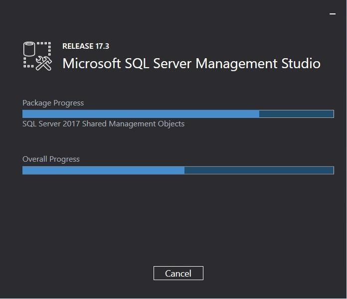 Процес установки SQL Server Management Studio