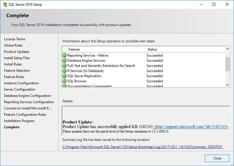 Завершення встановлення